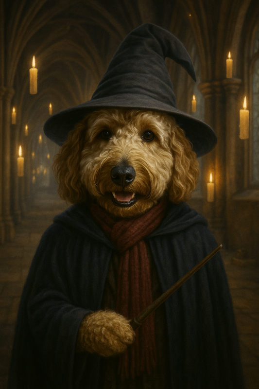 Dog as Wizard. Pet owner gift idea.